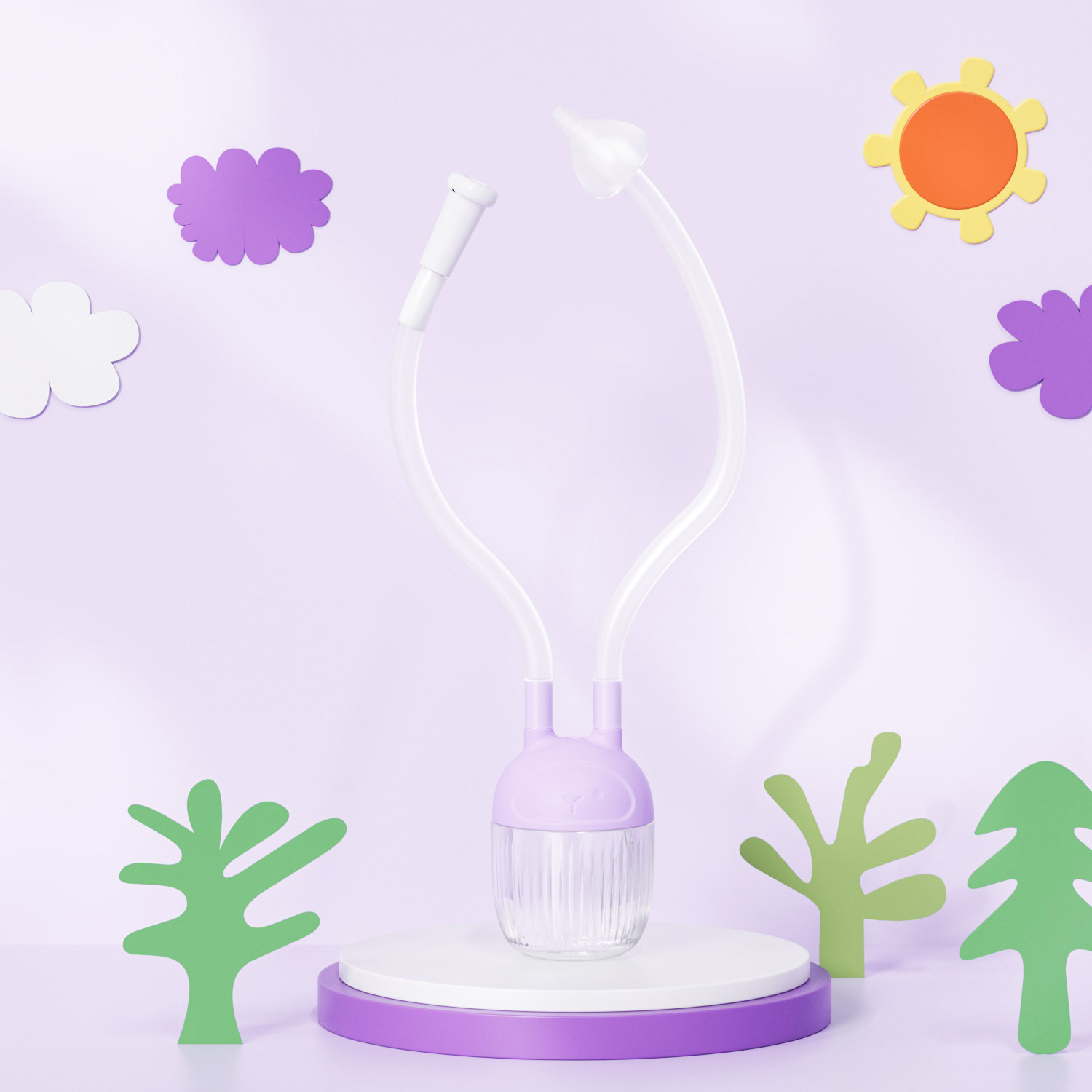 Aspirador Nasal Anti-reflujo de Silicona de Succión Oral para Bebé