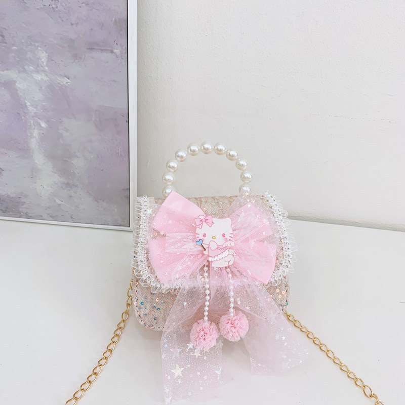 Accesorios para niños bolsos de moda de verano bolsos de mochila para chicas bolsos de mano princesa de perlas bolsos de cambio de viento fragante