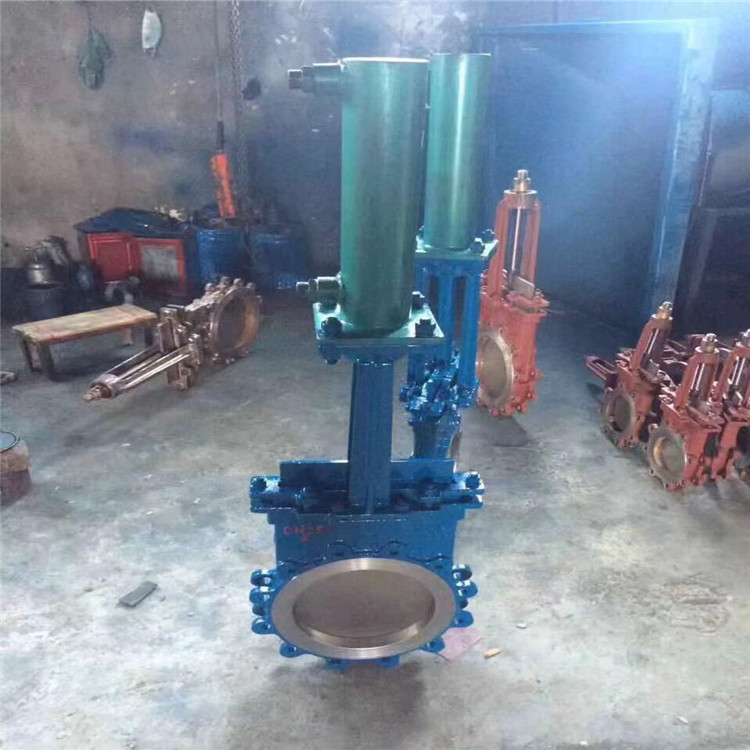 DMZ773X-10P 液动暗杆刀闸阀 软密封对夹式刀闸阀 耐磨插板阀