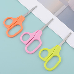 嬰兒指甲剪刀圓頭長剪刀柄不鏽鋼指甲刀修剪鼻毛修眉刀