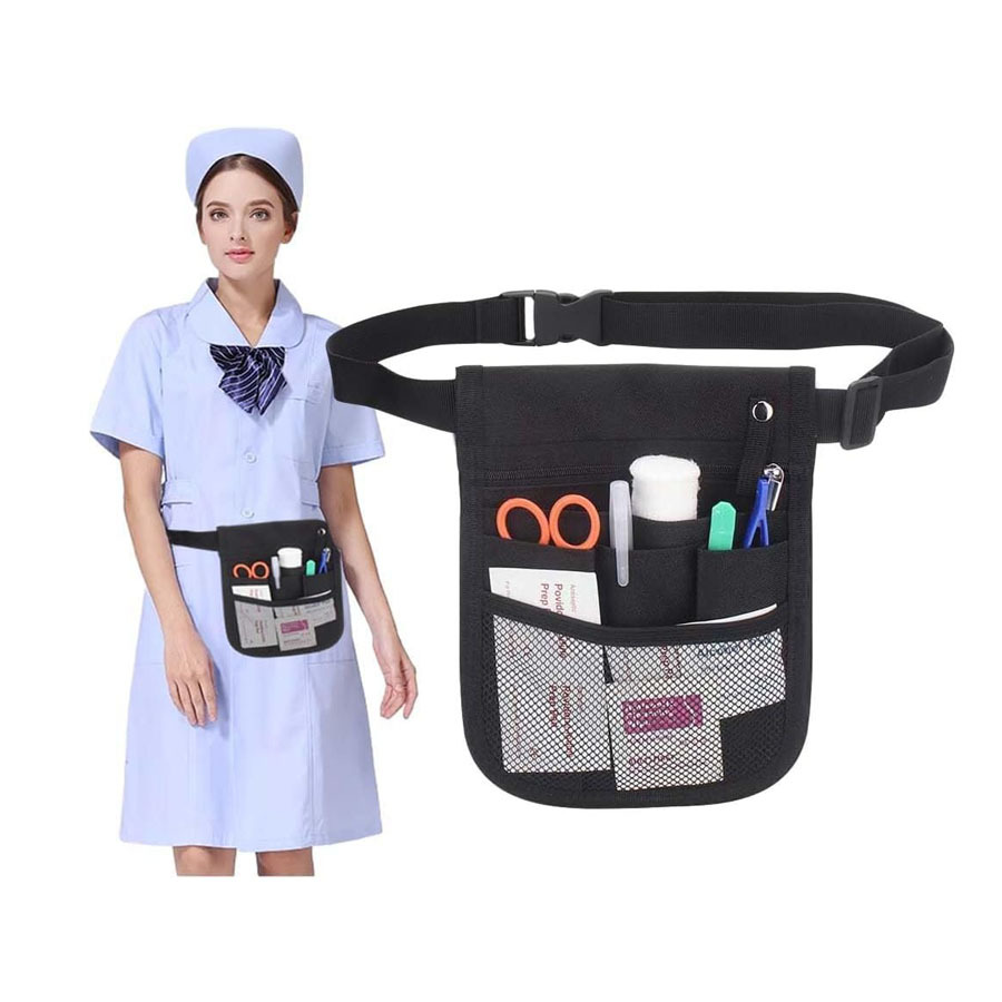 Wessleco enfermera bolso de la cintura para mascotas suministros de belleza kit portátil hogar suministros médicos bolso de la enfermera