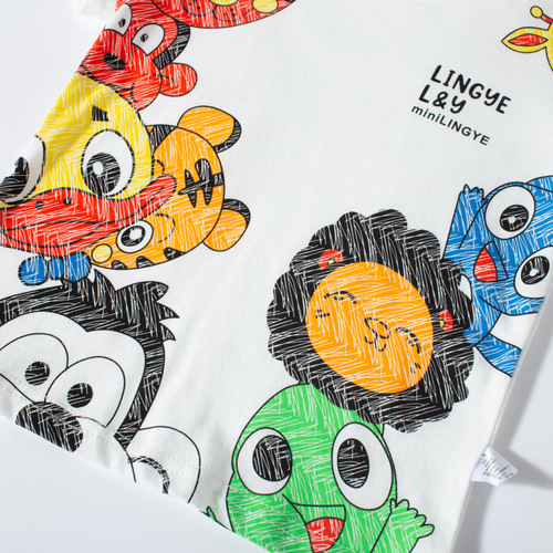 Cartoon Animal Children's T-Shirt Summer Korean Style Boy Short Sleeve Baby Cute Print Children's Clothing Wholesale One-piece Dropshipping