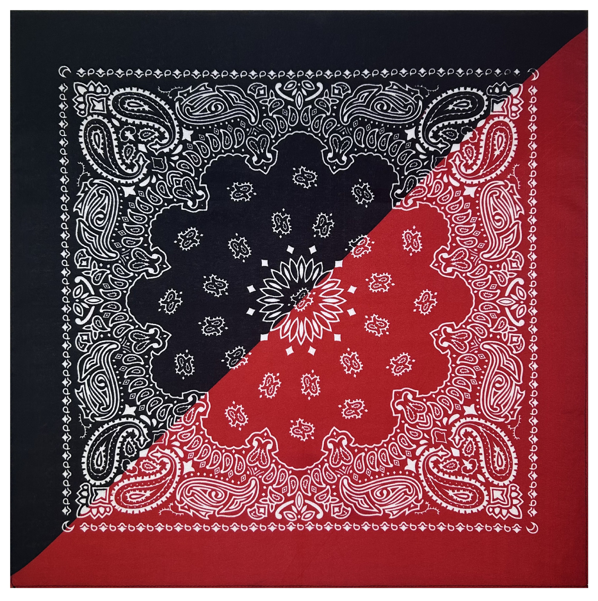 Черный красный против половины