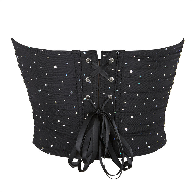 Gran tamaño de tela de pecho con sequinilla, hilo de malla respirable, elástico, chaqueta de pecho, estación independiente de comercio exterior, mercancías transfronterizas