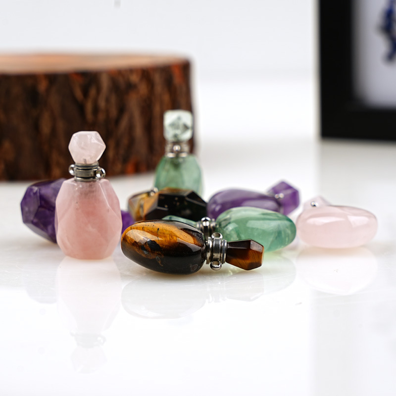 Simple Style Style Simple Style Geometric Heart Shape Natural Stone Crystal Pendant Home Fragrance