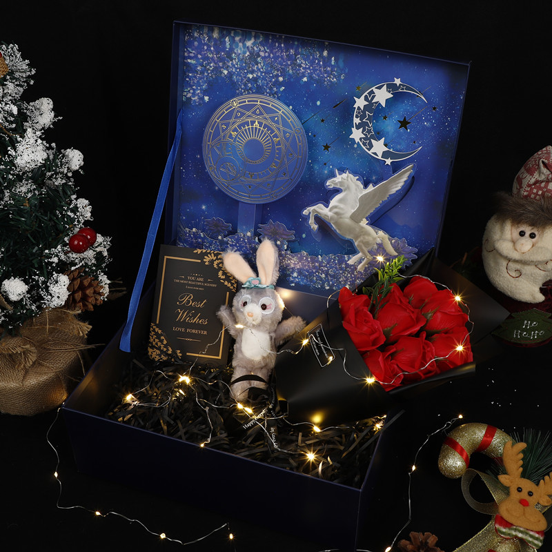 立体蓝盒【红色】+星黛露公仔