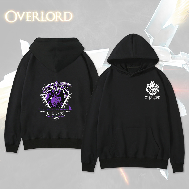 Suéter con capucha perimetral del rey de los muertos OVERLORD Suéter holgado bidimensional del rey de los huesos Tendencia