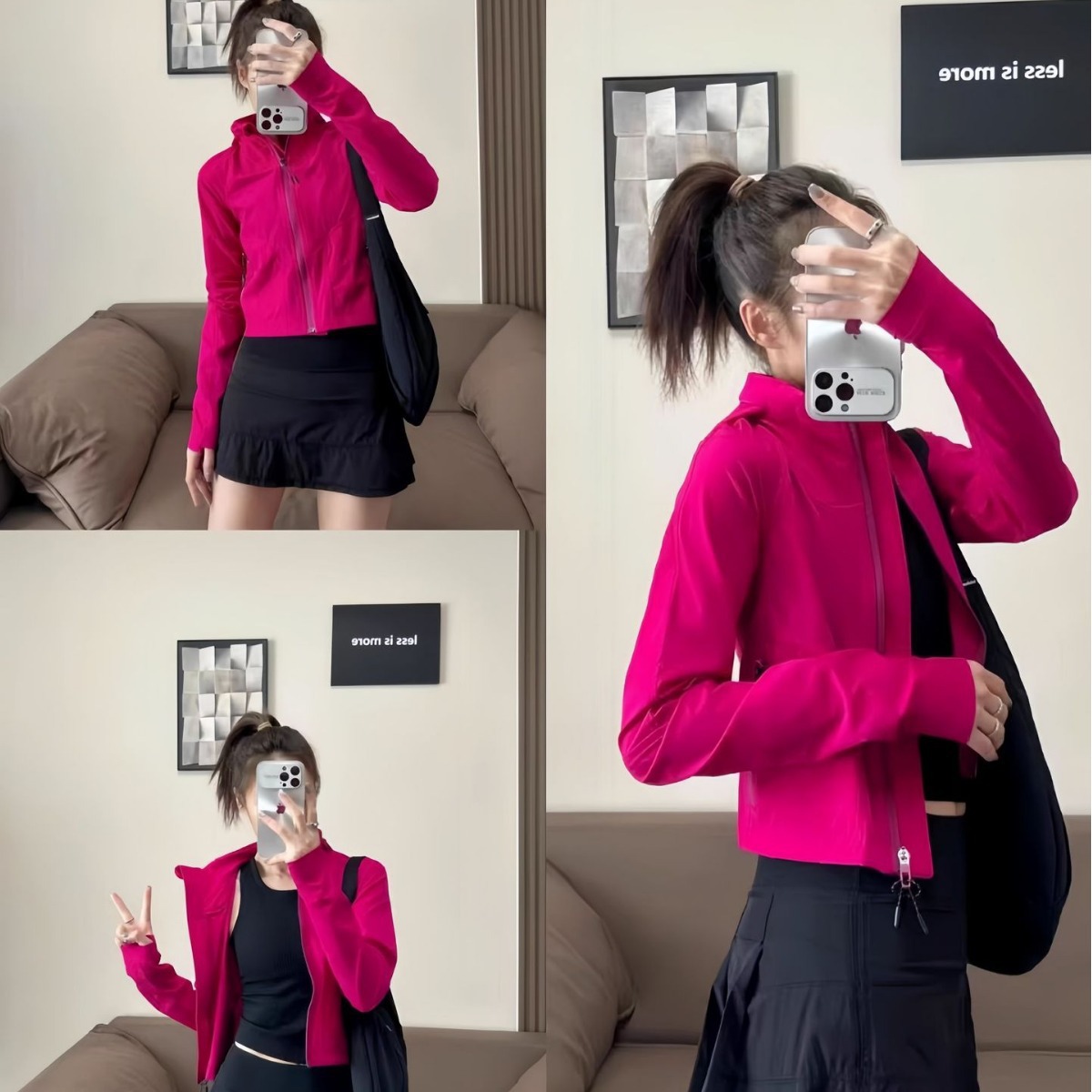 Lu's Same Style Sun Protection Clothing Outdoor Hiking Jacket Short Outwear Hooded Loose Breathable Women's Slim Top Srch