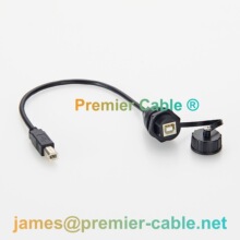 IP67��ˮUSB2.0 B����尲�b���L�� ���I�O��C��C�����m�̶�