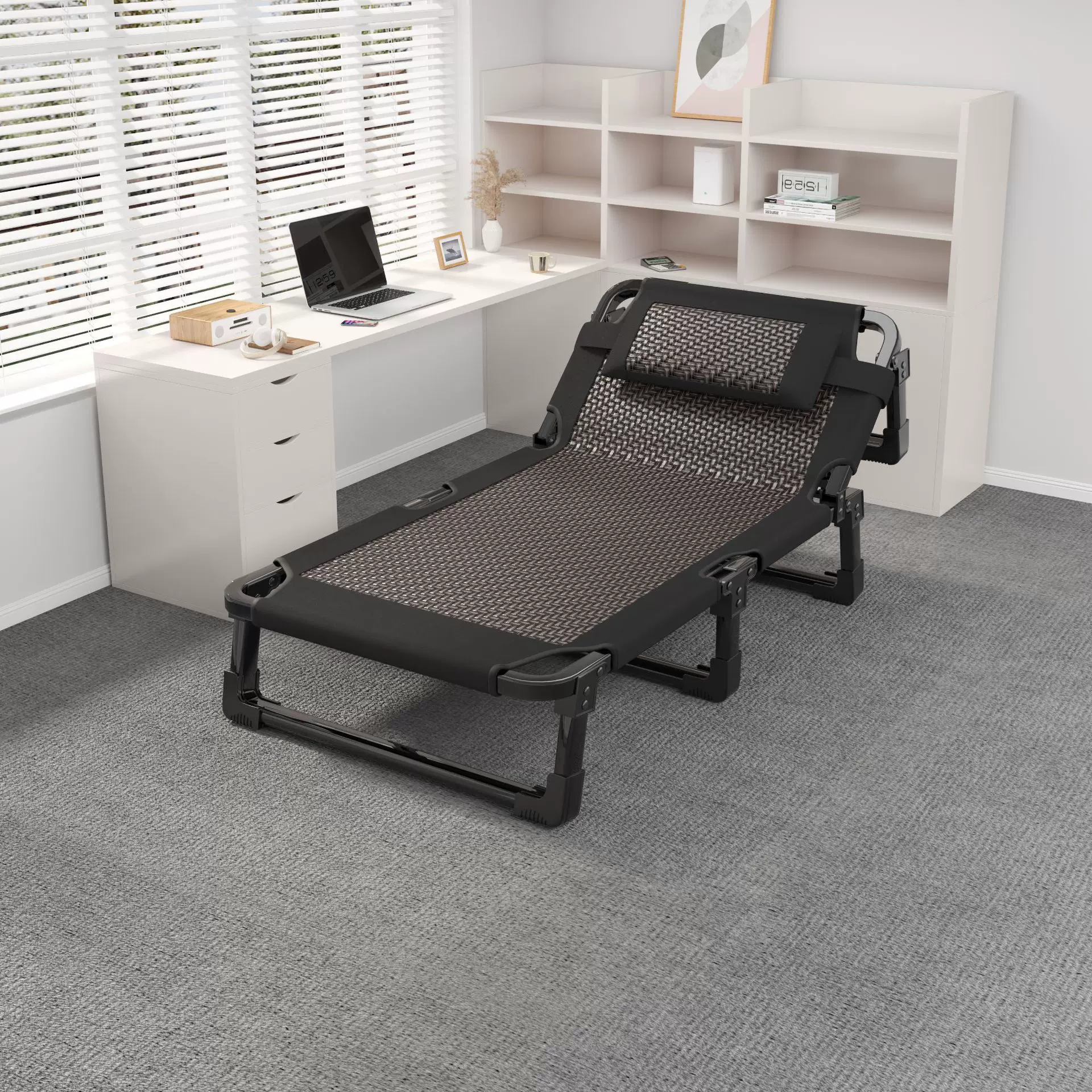 折叠床单人床家用阳台简易午休床办公室成人午睡行军床多功能躺椅