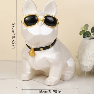 Large Dog Piggy Bank French Bucket Piggy Bank Large Vinyl Anti-Fall Ornaments Cartoon Dog Ornaments Customized to Sample