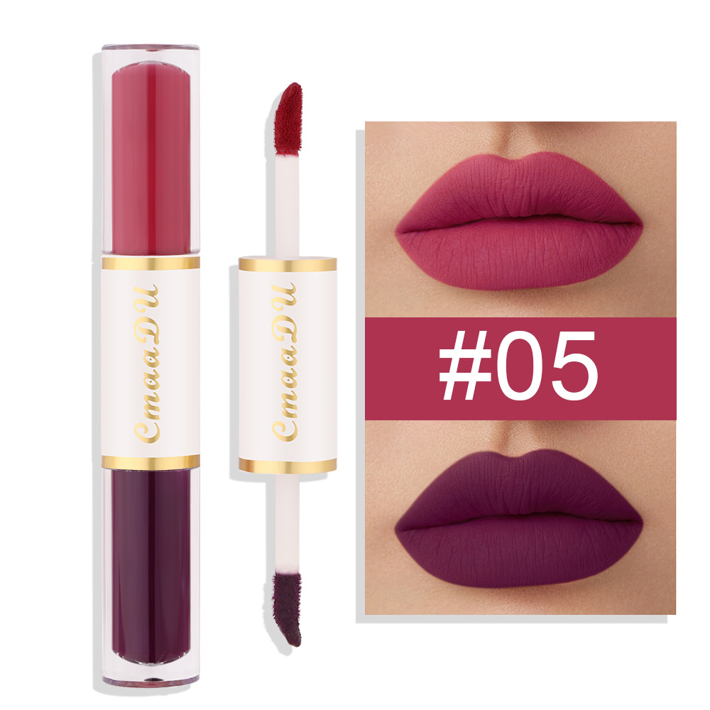 Check it out! Link Disclaimer - Exclusive for Foreign trade :CmaaDu Double-head Lipstick Long-lasting Lip Gloss undefined