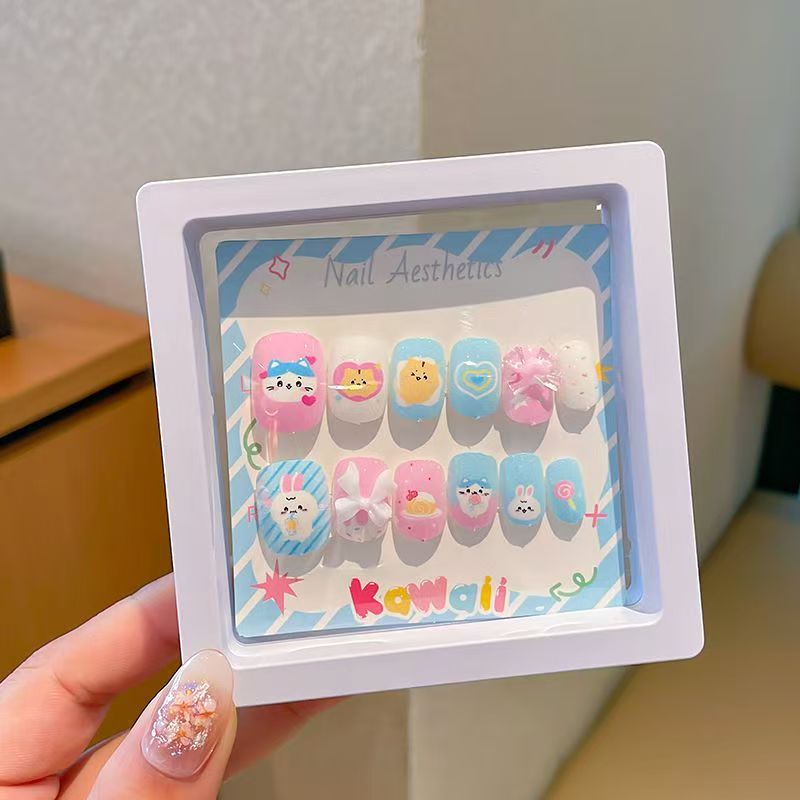 Caja de exhibición marco de fotos más taladro manicure suministro fuente de uñas DIY francés color delgado manicure falso salón al por mayor