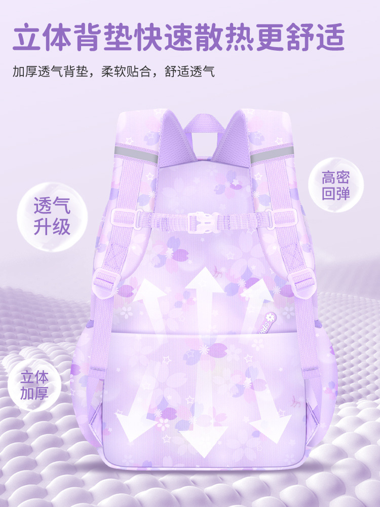 Mochila escolar de niña de dibujos animados puerta de refrigerador mochila de hombro de gran capacidad mochila de niños ultra ligera mochila de lentejuela ligera