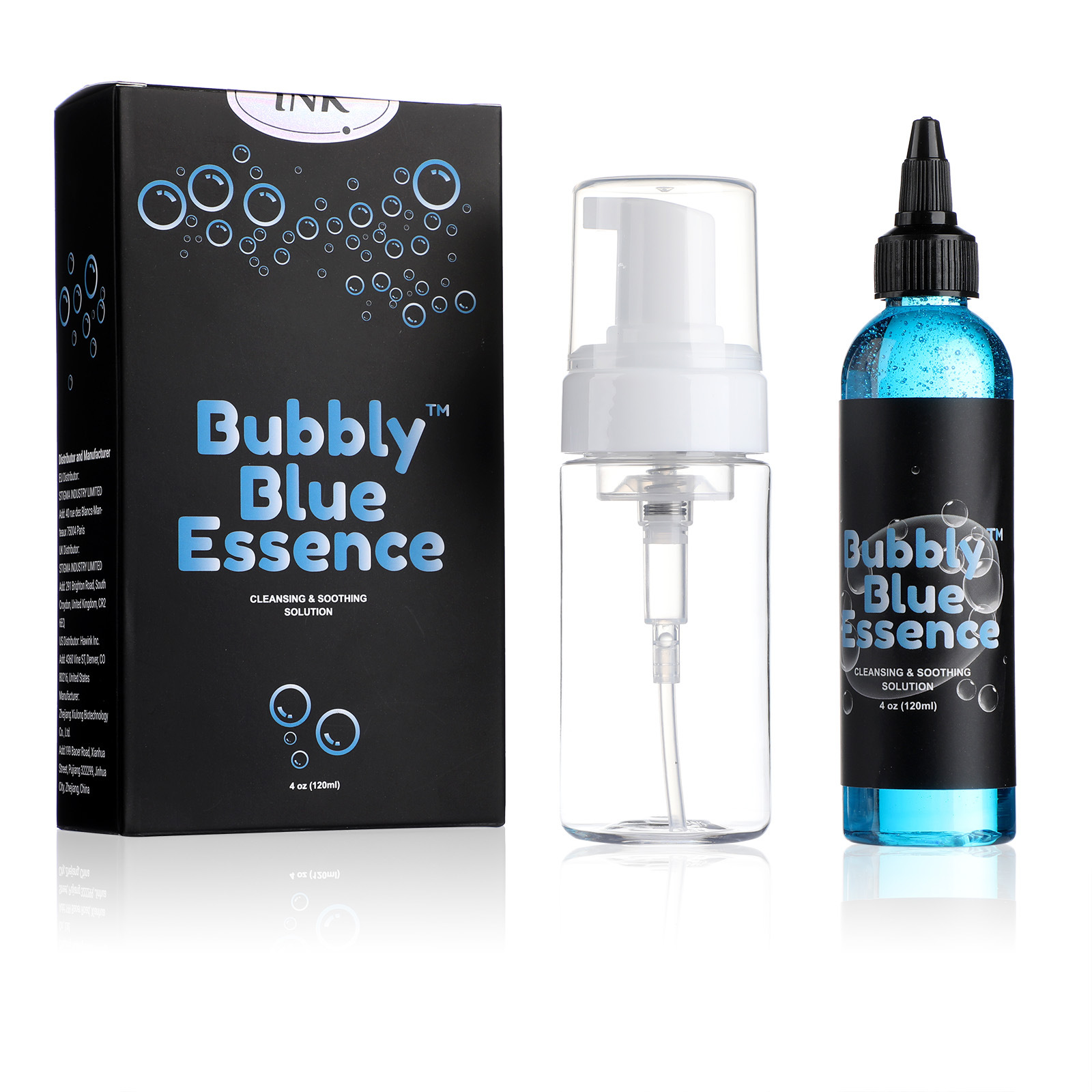120ml botella espumosa de cianoalgas líquido de limpieza de tatuajes líquido de limpieza de cianoalgas líquido de limpieza de tatuajes herramientas de limpieza
