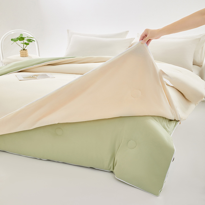 edredón de fibra de soja, edredón de invierno, edredón de invierno, edredón de algodón caliente, edredón de primavera y otoño, aire acondicionado para dormitorios individuales, general en cuatro estaciones