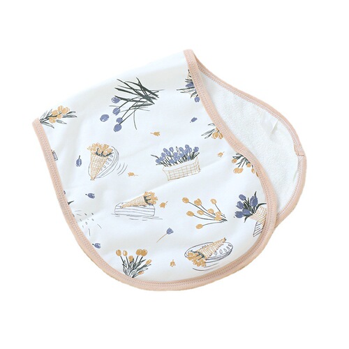 Newborn baby terry spit-up nursing pad shoulder absorbent soft mouth wipe, bamboo cotton gauze baby large bib wholesale