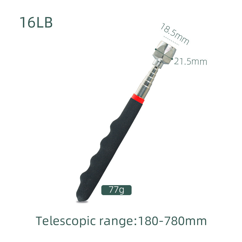 Recogida magnética de dimensión profunda Varilla de imán magnético Varilla de extensión telescópica Herramienta de reparación de automóviles Espejo cuadrado Espejo redondo Cabeza de linterna