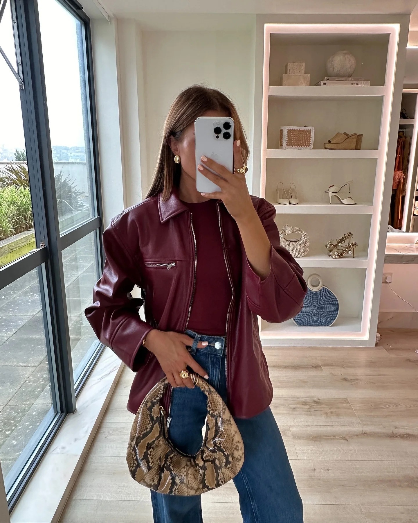 Leather Jacket Detail View