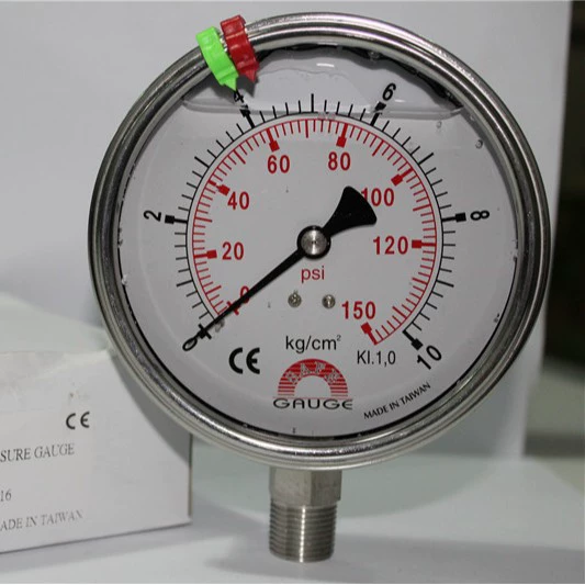 Новый тайваньский радиальный Манометр 3/8NPT из нержавеющей стали Huaji 10 кг, поверхность 100 мм