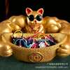 Kirin -armed ingot Cat strong muscle arm ingot cat office decoration opening and movement craft gifts