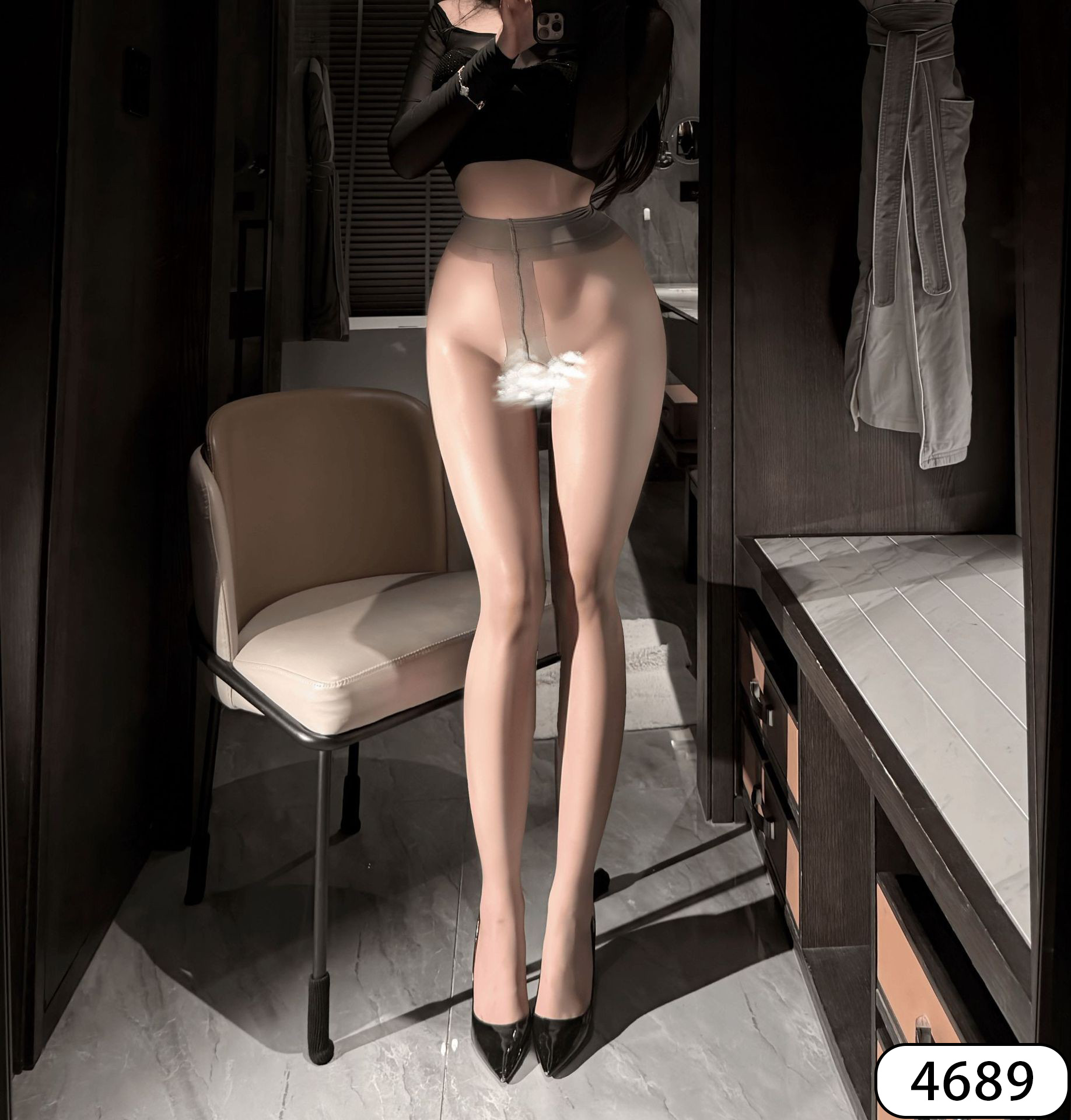 Yue mariposa sexy calcetines aurora largo calcetines de aceite de caballo coquetear sexy abierto femenino puro deseo uniforme seducción