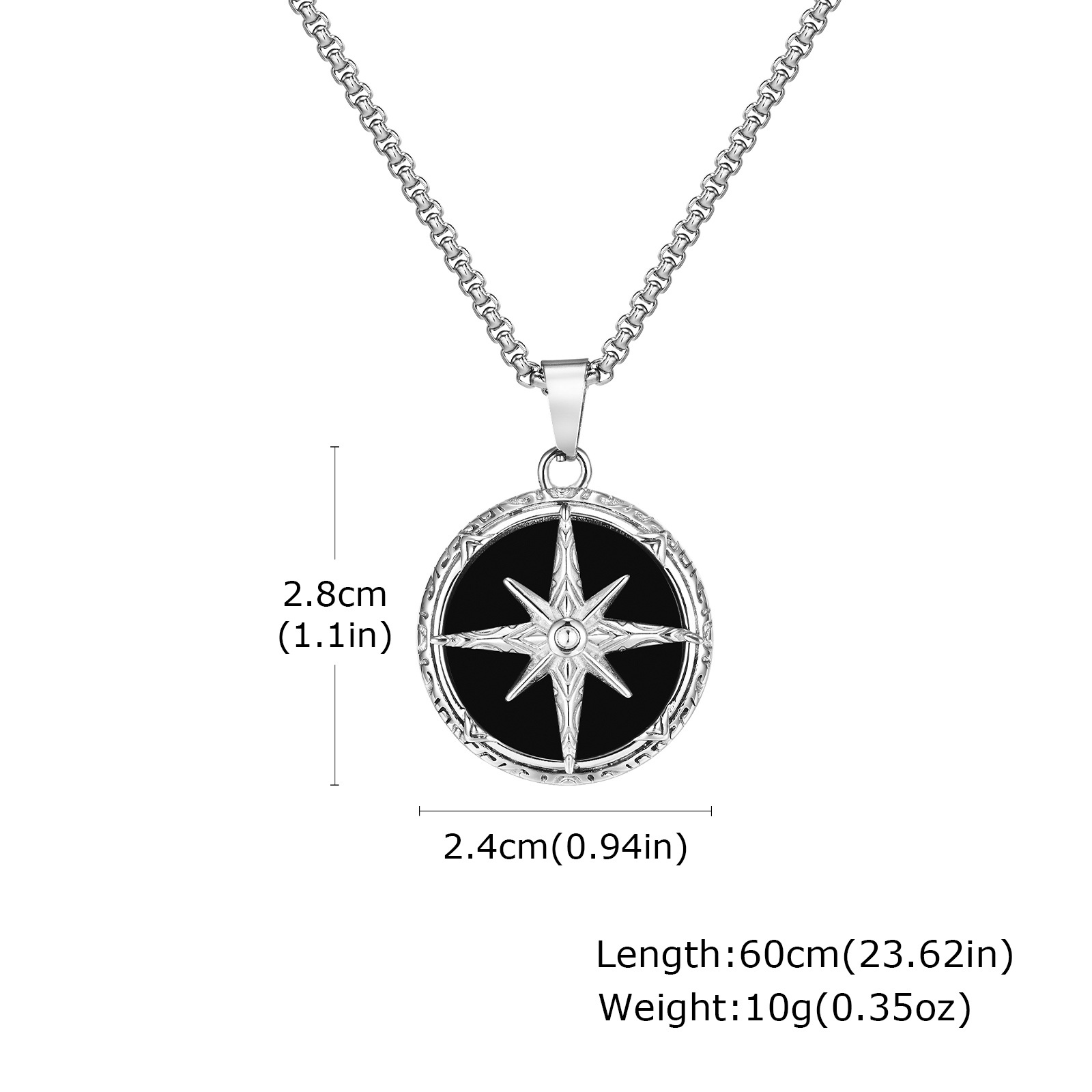 11g Weight Pendant Jewelry Making Type 304 Stainless Steel Chain Material 1 Piece Quantity Daily, Street Occasion 304 Stainless Steel Material Eight awn star Pattern All Seasons Season Men's Gender Hip-Hop, Streetwear Style Hip-Hop Streetwear Eight Awn Star 304 Stainless Steel Men's Men Pendant Necklaces 无
