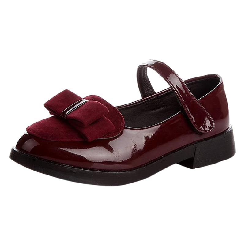 Zapatos de princesa modelo 2026 para niñas pequeñas, medianas y grandes, zapatos negros de punta cuadrada con lazo para niñas, zapatos de actuación para estudiantes.