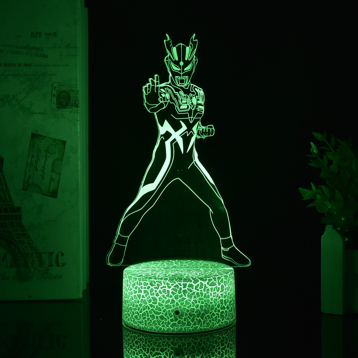 Transfronteriza serie de superhéroes Spider-Man Iron Man periférico 3D luz de la noche luz creativa pintura decoración adornos hechos a mano