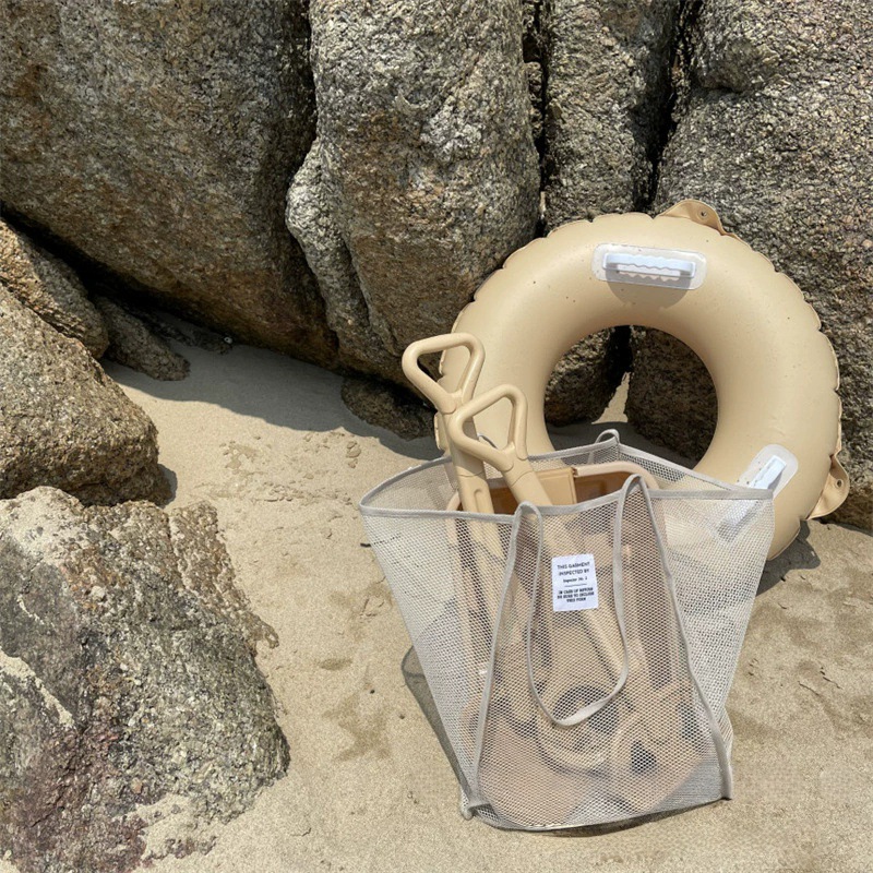 ins韩系沙滩包旅行海边游泳手提包大容量洗漱包儿童玩具收纳袋