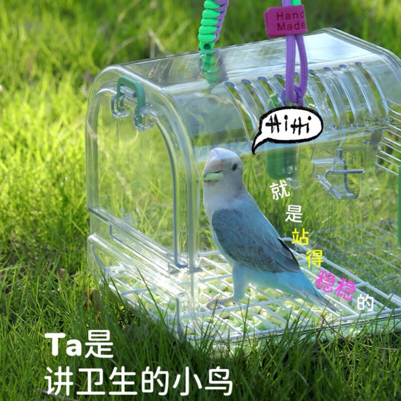 オウムの持ち帰り用ケージ、外出用の便利なケージ、持ち帰り用バッグ、虎皮牡丹専用の観賞用屋外鳥用ポータブルケージに適しています。|undefined