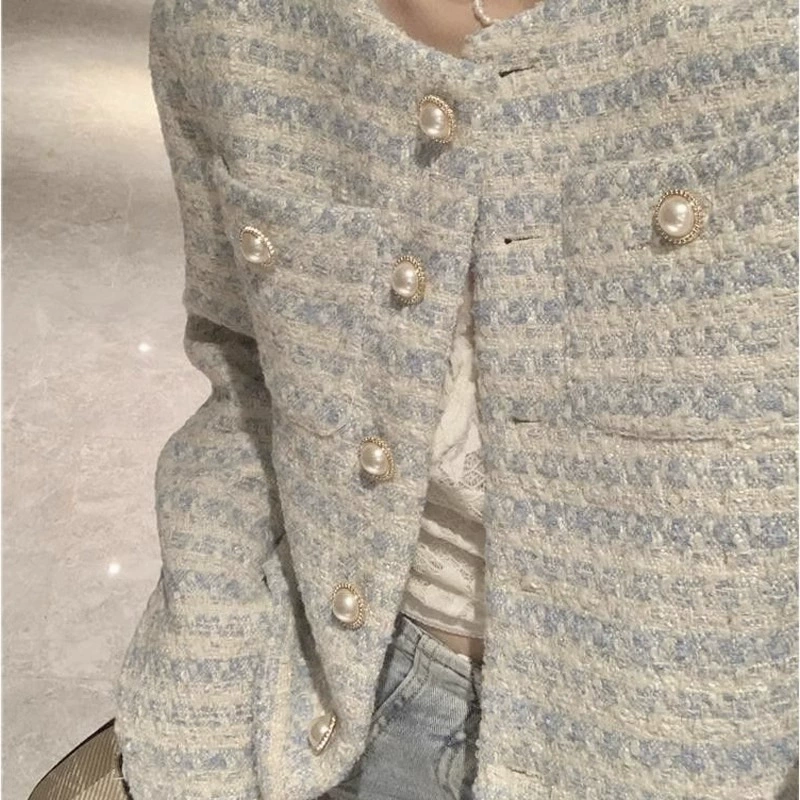 Осенняя короткая куртка дизайна, стиль Chanel, французский стиль, свободный крой, городской стиль