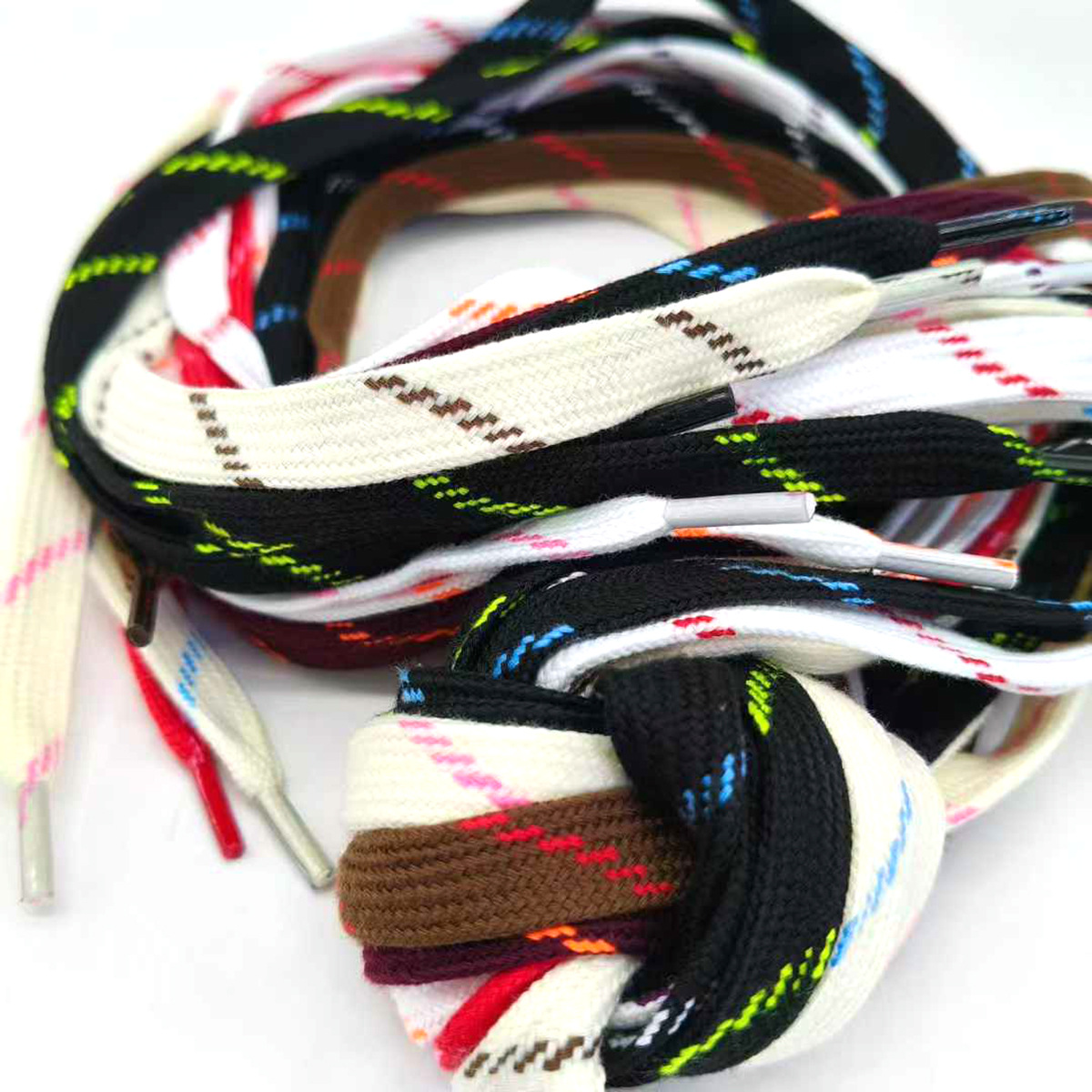 48 colores 10mm poliéster color salto pantalones cuerdas de sombrero cuerdas huecas cuerdas de cintura cuerdas dobles ondas planas