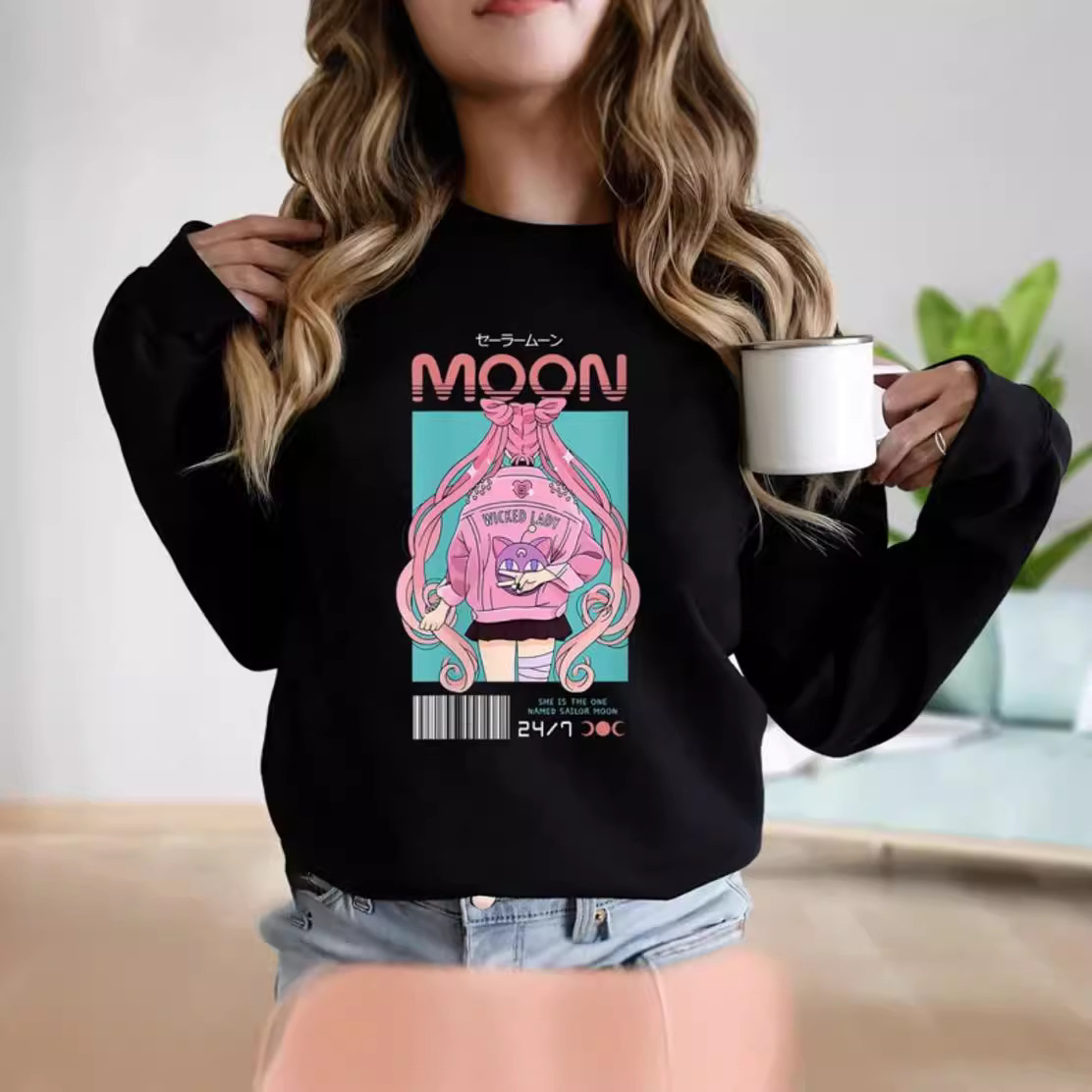 Sailor Moon Sweatshirt Mamoru Japanese Anime Luna Shirt Sere