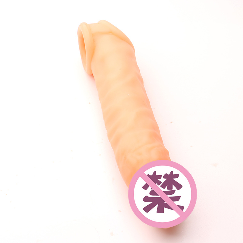 TPE Wolf-Tooth Penis Sleeve, Textured Delay Cover, Manual Adult Toy — detail image 9