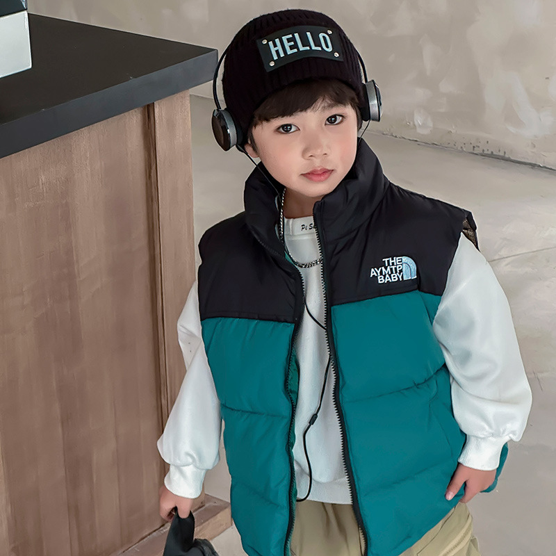 Ropa de niños, chaleco de bebé, otoño y invierno, nuevo tipo de chaleco de invierno para niños y niñas, color grueso, chaleco de invierno cálido, un cabello