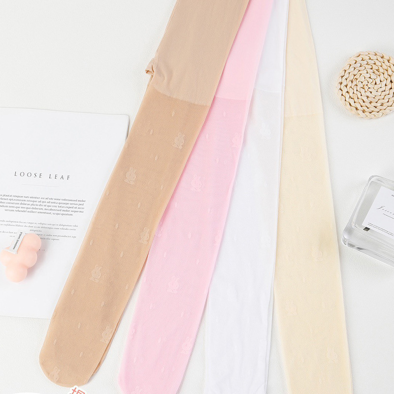 Noble Fish Velvet Children's Base Pantyhose Spring and Summer Thin Cute Girls Silk Stockings Dance Stockings Tricolor