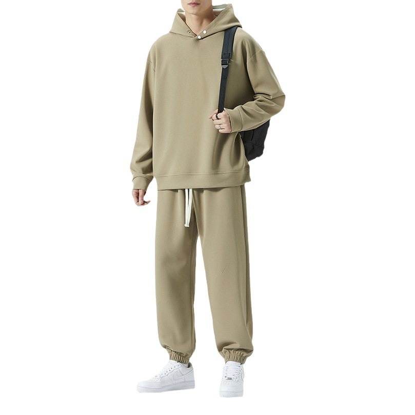 Otoño nuevo traje deportivo para hombres y mujeres suéter con capucha de la pareja pantalones de chándal suéter suelto ropa de hombre casual de dos piezas