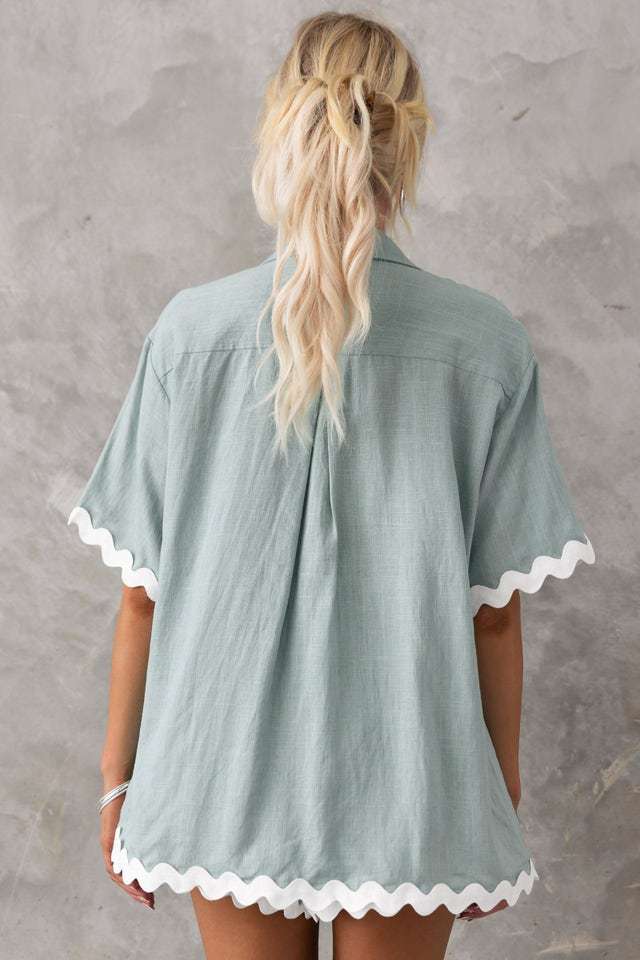 364g Weight Short Sleeve Sleeve Length Spandex, Polyester Fabric Type Shorts Co-ord Set Sets Type 2 Pieces Set Quantity Daily Occasion Turndown Neckline Regular Fit Fit Type Solid Color Pattern Summer, Spring Season Women's Gender Button Design Casual, Simple Style Style Daily Women's Casual Simple Style Solid Color Spandex Polyester Button Shorts Co-ord Set Shorts Sets 3