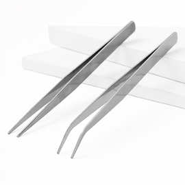 镊子工具维修夹子不锈钢超长镊子加长加厚多用大弯头鱼缸水草聂子