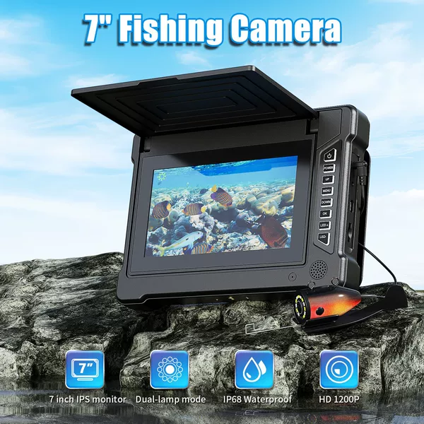 Ultra Hd New 7inch Underwater Visual Waterproof Night Vision Fish Finder Fishing Fishing Tools