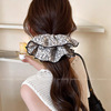 4#Beige floral hair tie about 20cm