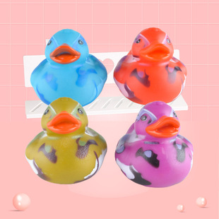 Popular Spot Pvc Environmentally Friendly Enamel Duck Bath Toy Kidsren's Bath Play Water Floating Camouflage Smear Duck