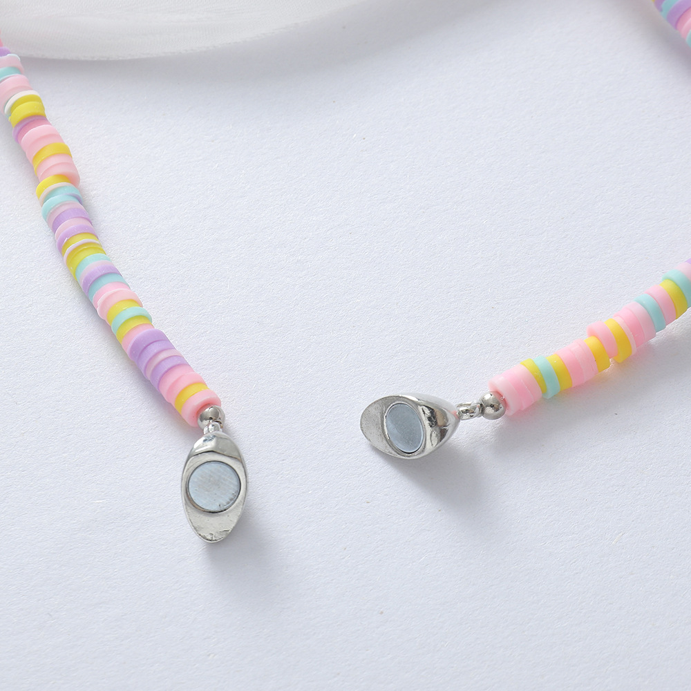 Einfacher Stil Herzform Weichen Lehm Perlen Halskette Mit Anhänger display picture 10