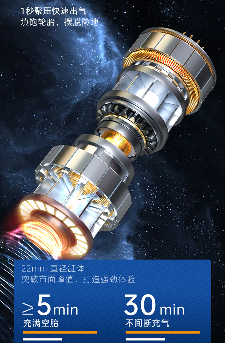 【Ts03】Aoshuer Car Emergency Jump Starter, Car-Mounted Air Compressor, All-In-One Battery Emergency Multi-Function Device