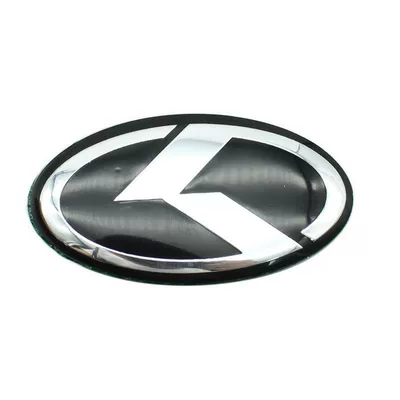 New and upgraded Kia steering Car logo - v-shaped-silver-and-black