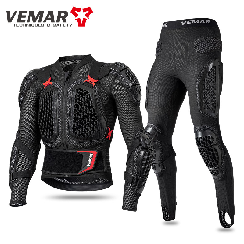Vemar Cycling Armor Motorcycle Outdoor Sports Breathable Anti-Fall Pants Off-Road Armor Back Protection Suit