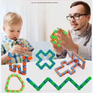 Spot wacky tracks fluid bracelet bicycle track chain building blocks decompression chain