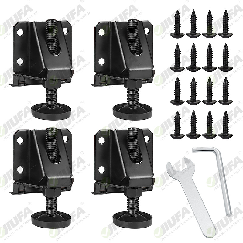 Nivel de armario pesado pies ajustables tornillos ajustables resolver suelo desigual antideslizante almohadilla del pie arriba y abajo altura de ajuste