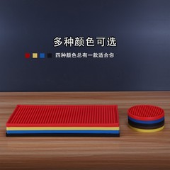PVC吧檯墊防滑橡膠杯墊 酒吧隔水墊長方形酒杯墊隔熱高腳軟膠吧墊